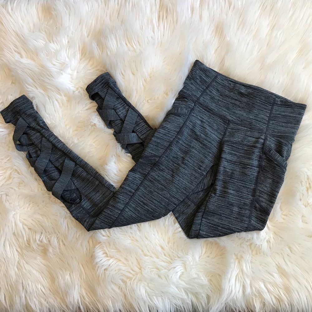Athleta | Gray Spacedye Cut Out Chaturanga Tight